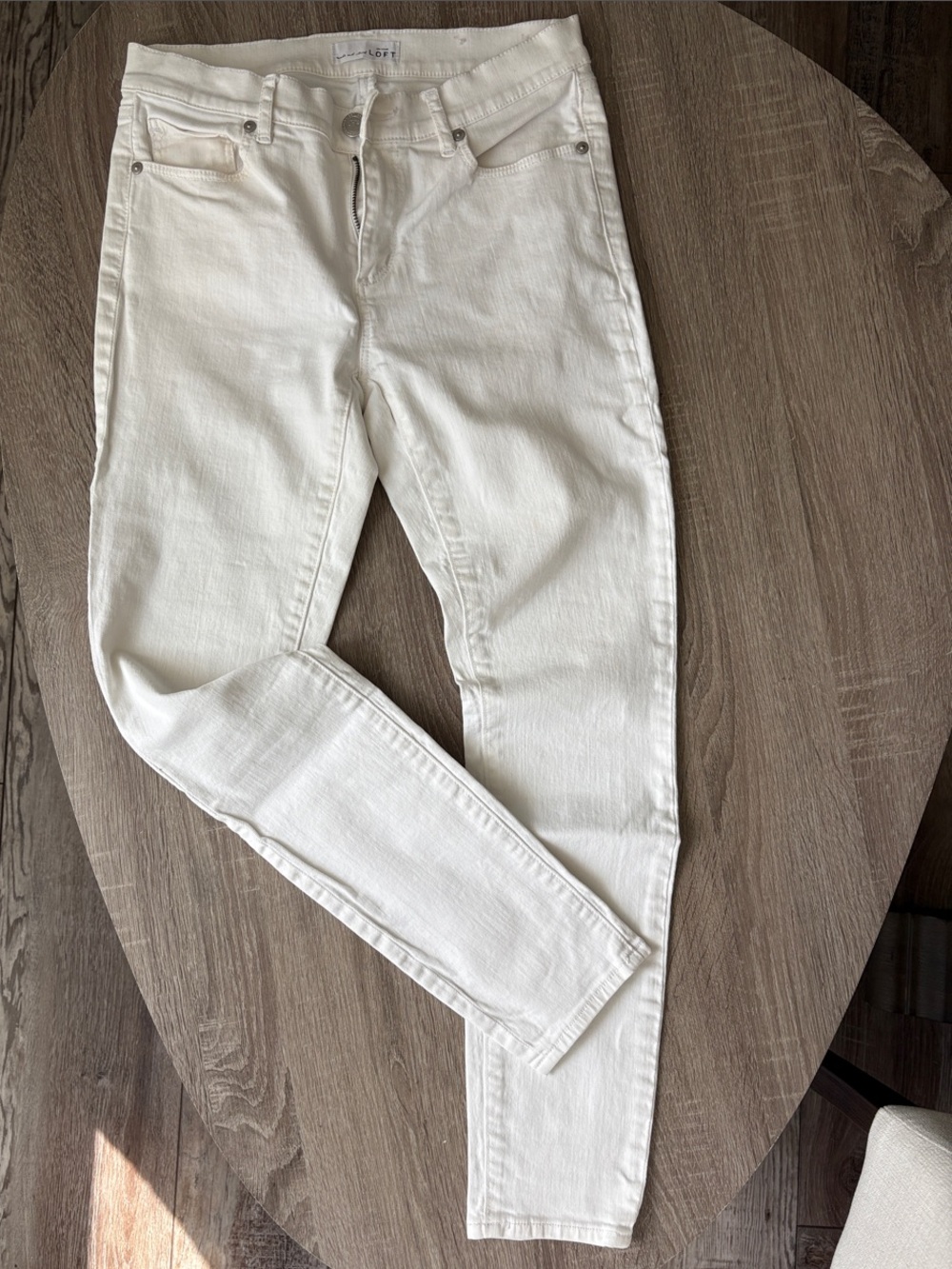 LOFT White High-Rise Women's Jeans - Clean Denim